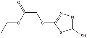 ethyl 2-[(5-mercapto-1,3,4-thiadiazol-2-yl)thio]acetate Struktur