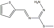 methyl N-(2-thienylmethylidene)aminomethanehydrazonothioate Struktur