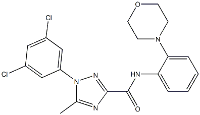 1-(3,5-dichlorophenyl)-5-methyl-N-(2-morpholinophenyl)-1H-1,2,4-triazole-3-carboxamide Struktur