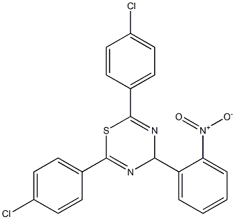 2,6-di(4-chlorophenyl)-4-(2-nitrophenyl)-4H-1,3,5-thiadiazine Struktur