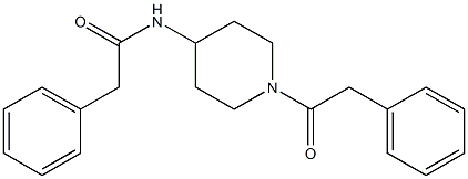 N1-[1-(2-phenylacetyl)-4-piperidyl]-2-phenylacetamide Struktur