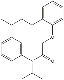 2-(2-butylphenoxy)-N-isopropyl-N-phenylacetamide Struktur