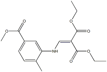 diethyl 2-{[5-(methoxycarbonyl)-2-methylanilino]methylidene}malonate Struktur