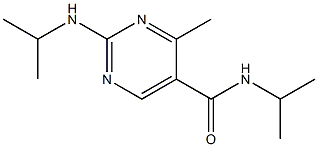 N-isopropyl-2-(isopropylamino)-4-methyl-5-pyrimidinecarboxamide Struktur