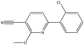 6-(2-chlorophenyl)-2-methoxynicotinonitrile Struktur