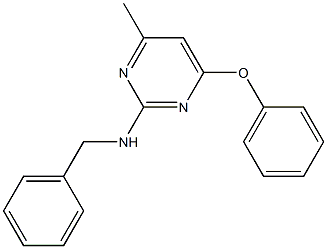 N-benzyl-4-methyl-6-phenoxy-2-pyrimidinamine Struktur