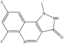 6,8-difluoro-1-methyl-2,3-dihydro-1H-pyrazolo[4,3-c]quinolin-3-one Struktur