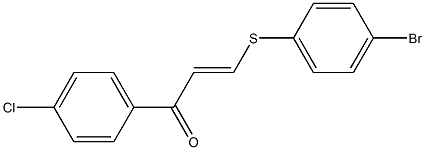 3-[(4-bromophenyl)thio]-1-(4-chlorophenyl)prop-2-en-1-one Struktur