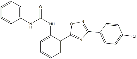 N-{2-[3-(4-chlorophenyl)-1,2,4-oxadiazol-5-yl]phenyl}-N'-phenylurea Struktur