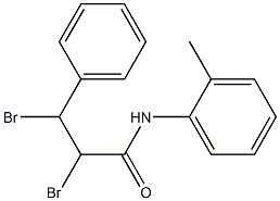 2,3-dibromo-N-(2-methylphenyl)-3-phenylpropanamide Struktur