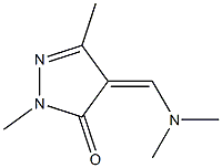 4-[(dimethylamino)methylidene]-1,3-dimethyl-4,5-dihydro-1H-pyrazol-5-one Struktur