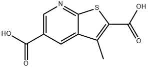 3-methylthieno[2,3-b]pyridine-2,5-dicarboxylic acid Struktur