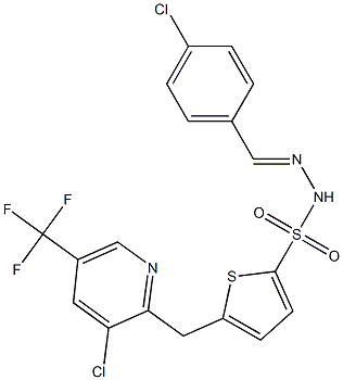 N'-[(4-chlorophenyl)methylene]-5-{[3-chloro-5-(trifluoromethyl)-2-pyridinyl]methyl}-2-thiophenesulfonohydrazide Struktur