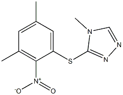 3-[(3,5-dimethyl-2-nitrophenyl)thio]-4-methyl-4H-1,2,4-triazole Struktur