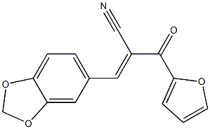 3-(1,3-benzodioxol-5-yl)-2-(2-furylcarbonyl)acrylonitrile Struktur