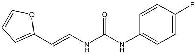 N-(4-fluorophenyl)-N'-[2-(2-furyl)vinyl]urea Struktur