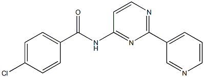 4-chloro-N-[2-(3-pyridinyl)-4-pyrimidinyl]benzenecarboxamide Struktur