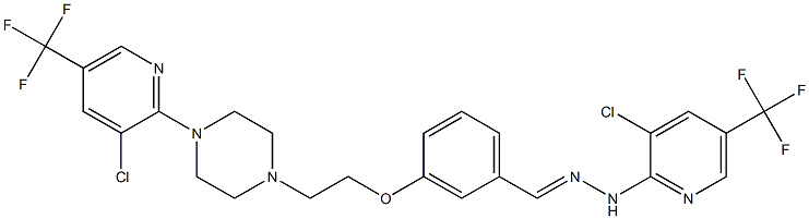 3-(2-{4-[3-chloro-5-(trifluoromethyl)-2-pyridinyl]piperazino}ethoxy)benzenecarbaldehyde N-[3-chloro-5-(trifluoromethyl)-2-pyridinyl]hydrazone Struktur