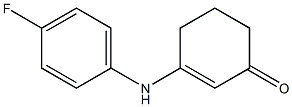 3-(4-fluoroanilino)-2-cyclohexen-1-one Struktur