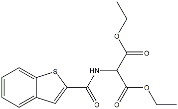 diethyl 2-[(benzo[b]thiophen-2-ylcarbonyl)amino]malonate Struktur