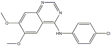 N-(4-chlorophenyl)-6,7-dimethoxy-4-quinazolinamine Struktur