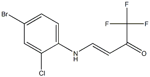 4-(4-bromo-2-chloroanilino)-1,1,1-trifluorobut-3-en-2-one Struktur