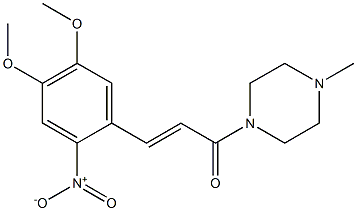 (E)-3-(4,5-dimethoxy-2-nitrophenyl)-1-(4-methylpiperazino)-2-propen-1-one Struktur