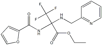 ethyl 3,3,3-trifluoro-2-[(2-furylcarbonyl)amino]-2-[(2-pyridylmethyl)amino]propanoate Struktur