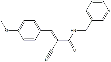 (E)-2-cyano-3-(4-methoxyphenyl)-N-(3-pyridinylmethyl)-2-propenamide Struktur