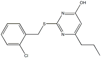 2-[(2-chlorobenzyl)thio]-6-propylpyrimidin-4-ol Struktur