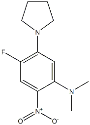 N1,N1-dimethyl-4-fluoro-2-nitro-5-tetrahydro-1H-pyrrol-1-ylaniline Struktur