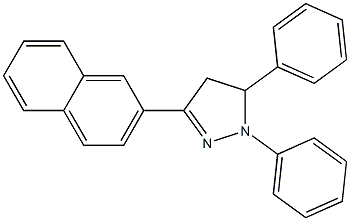 3-(2-naphthyl)-1,5-diphenyl-4,5-dihydro-1H-pyrazole Struktur