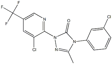 4-(3-chlorophenyl)-2-[3-chloro-5-(trifluoromethyl)-2-pyridinyl]-5-methyl-2,4-dihydro-3H-1,2,4-triazol-3-one Struktur