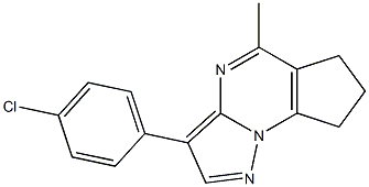 3-(4-chlorophenyl)-5-methyl-7,8-dihydro-6H-cyclopenta[e]pyrazolo[1,5-a]pyrimidine Struktur