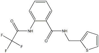 N-(2-thienylmethyl)-2-[(2,2,2-trifluoroacetyl)amino]benzenecarboxamide Struktur