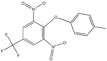 2-(4-methylphenoxy)-1,3-dinitro-5-(trifluoromethyl)benzene Struktur