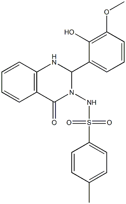 N1-[2-(2-hydroxy-3-methoxyphenyl)-4-oxo-1,2,3,4-tetrahydroquinazolin-3-yl]-4-methylbenzene-1-sulfonamide Struktur