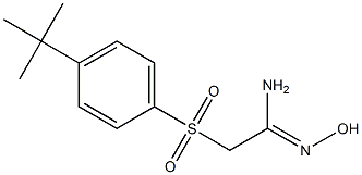 2-{[4-(tert-butyl)phenyl]sulfonyl}-N'-hydroxyethanimidamide Struktur