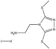 2-[3,5-di(methylthio)-4H-1,2,4-triazol-4-yl]ethylamine hydroiodide Struktur