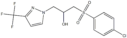 1-[(4-chlorophenyl)sulfonyl]-3-[3-(trifluoromethyl)-1H-pyrazol-1-yl]propan-2-ol Struktur