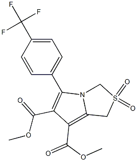 dimethyl 2,2-dioxo-5-[4-(trifluoromethyl)phenyl]-2,3-dihydro-1H-2lambda~6~-pyrrolo[1,2-c][1,3]thiazole-6,7-dicarboxylate Struktur