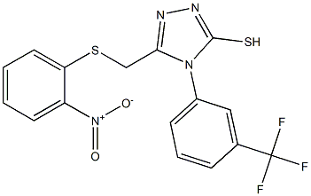 5-{[(2-nitrophenyl)thio]methyl}-4-[3-(trifluoromethyl)phenyl]-4H-1,2,4-triazole-3-thiol Struktur