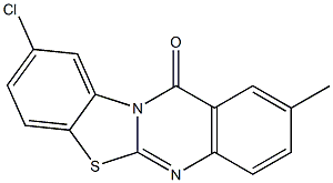 9-chloro-2-methyl-12H-benzo[4,5][1,3]thiazolo[2,3-b]quinazolin-12-one Struktur