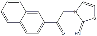 2-(2-imino-2,3-dihydro-1,3-thiazol-3-yl)-1-(2-naphthyl)ethan-1-one Struktur