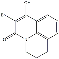 6-bromo-7-hydroxy-2,3-dihydro-1H,5H-pyrido[3,2,1-ij]quinolin-5-one Struktur