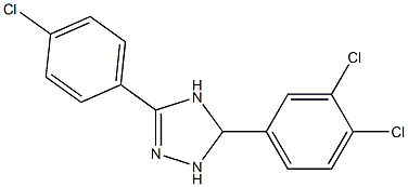 3-(4-chlorophenyl)-5-(3,4-dichlorophenyl)-4,5-dihydro-1H-1,2,4-triazole Struktur