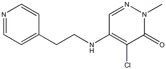 4-chloro-2-methyl-5-{[2-(4-pyridyl)ethyl]amino}-2,3-dihydropyridazin-3-one Struktur