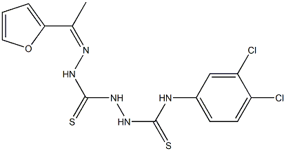 N-(3,4-dichlorophenyl)-2-({2-[(Z)-1-(2-furyl)ethylidene]hydrazino}carbothioyl)-1-hydrazinecarbothioamide Struktur