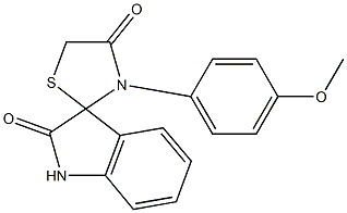 3'-(4-Methoxyphenyl)spiro[3H-indole-3,2'-thiazolidine]-2,4'-(1H)-dione Struktur