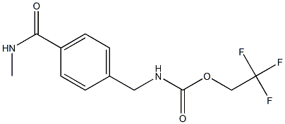 2,2,2-trifluoroethyl N-{4-[(methylamino)carbonyl]benzyl}carbamate Struktur